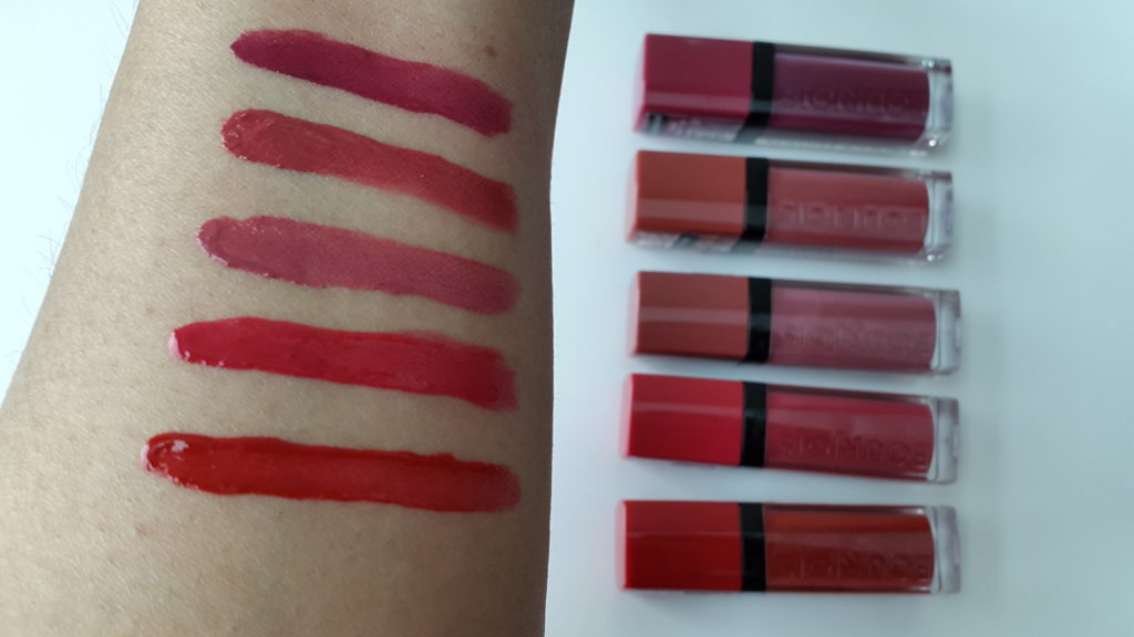 Bourjois Rouge Edition Velvet Liquid lipstick swatches 