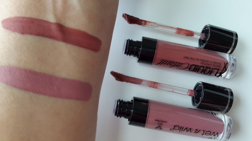 Wet n Wild Megalast Liquid Catsuit Lipstick - Rebel Rose and Give me Mocha Swatches