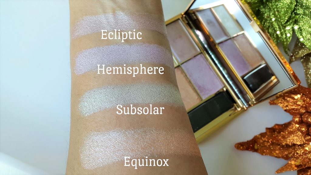 Sleek Makeup - Solstice Highlighting Palette Swatches Indoors