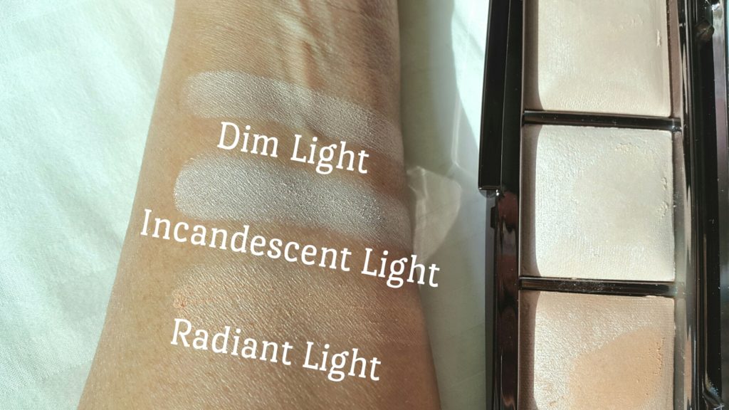 Hourglass Ambient Lighting Palette Swatches on medium skin