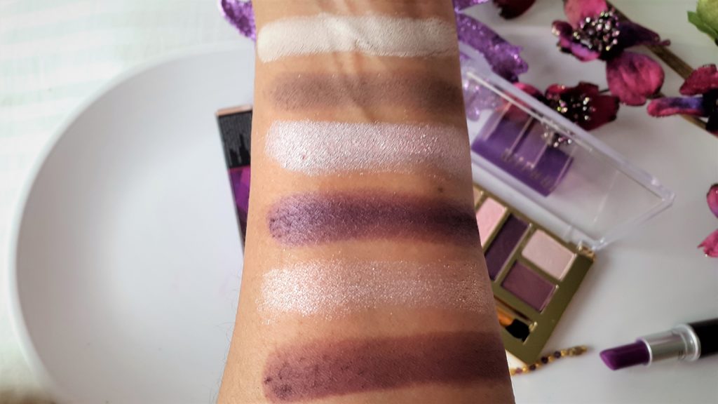 Milani Everyday Eyes Powder Eyeshadow Palette - 04 plum Basics - Swatches 