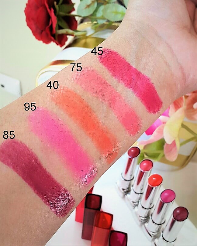 Maybelline New York Color Whisper Lipstick Swatches 