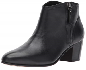 Clarks black leather booties