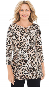 Women's classic leopard print top