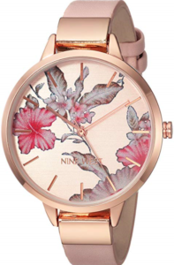 Nine West Floral Rose Gold tone Watch