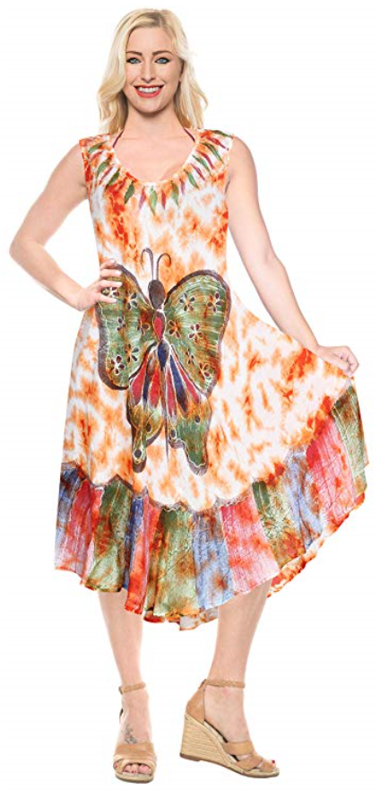 This is such a pretty multi colored floral dress and flatters all body type. Beautiful, lightweight and very affordable on amazon. The current tie and dye trend is beautiful. 