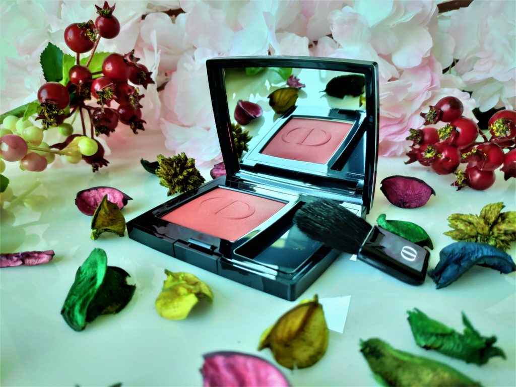 Dior Rouge Blush 999 is a pretty warm toned red with some pink shimmers 