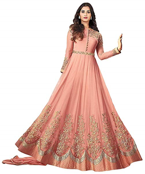 Heavily embroidered ethnic Indian anarkali gown perfect for special occasions. 