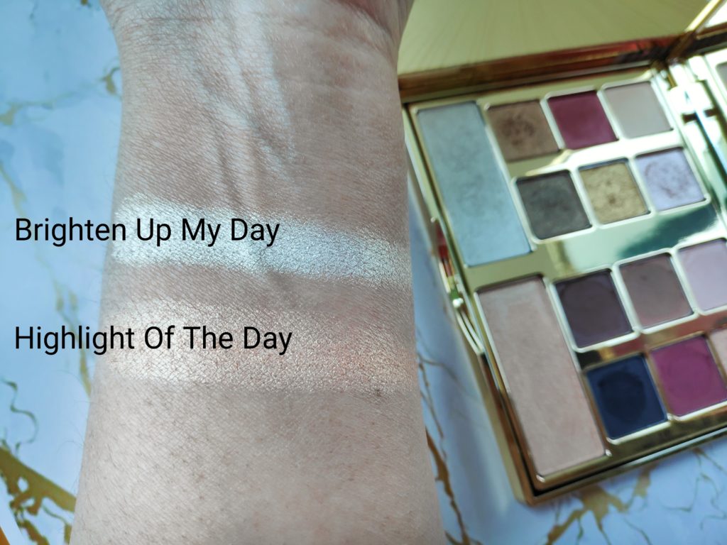 Swatches of Milani Gilded Desires Eye & Face Palette 