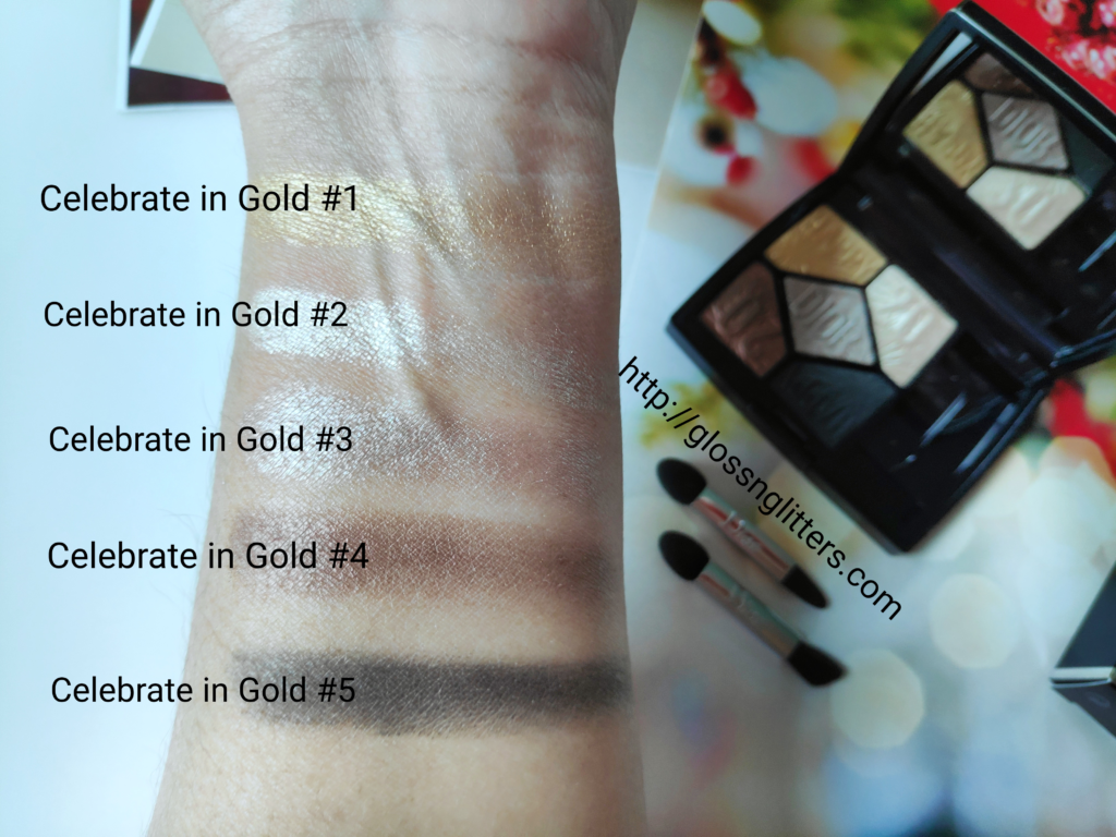 Dior Celebrate in Gold (017) Eyeshadow Palette Review and Swatches 