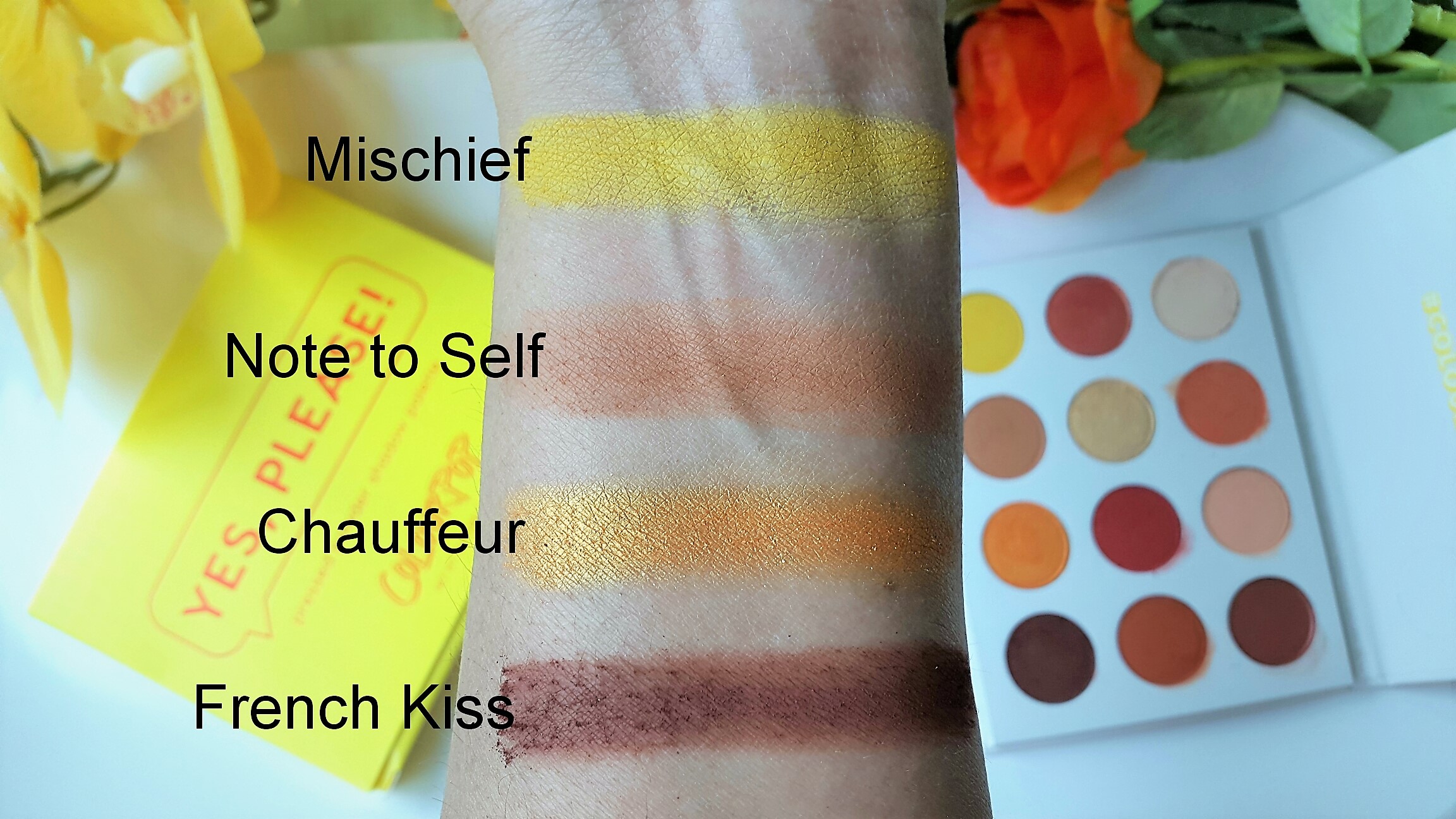 Colourpop Yes, Please! Pressed Powder Palette Swatches