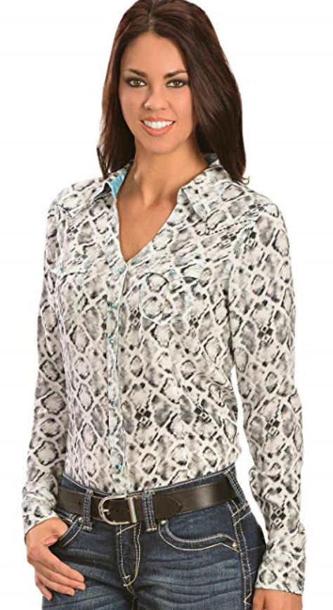 Snake skin print top for women