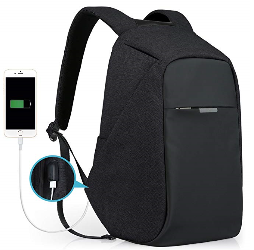 Anti theft Travel backpack for men with USB charger