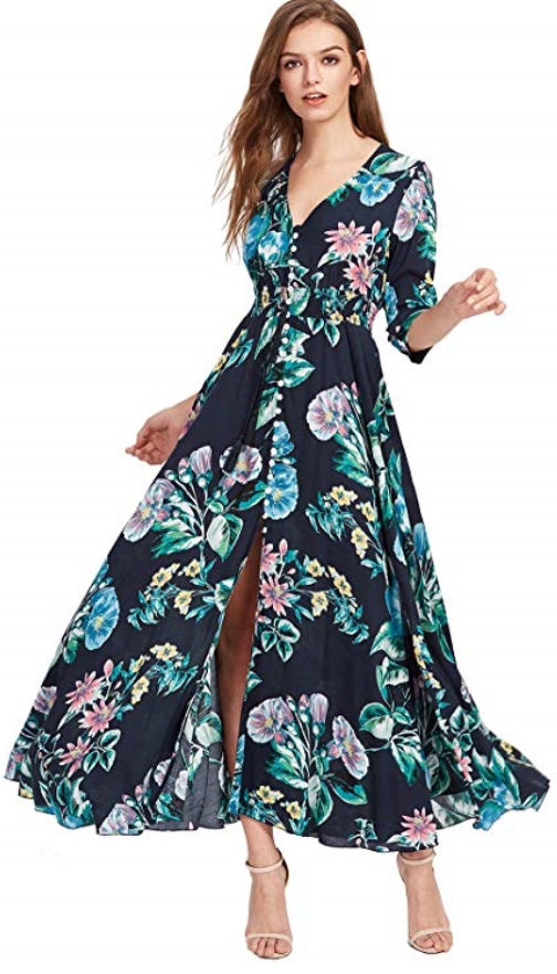Milumia Women's Flowy Maxi dress - Glossnglitters