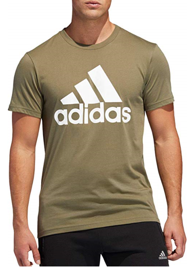 Adidas Men's Athletics Badge of Sport Tiny Script Tee