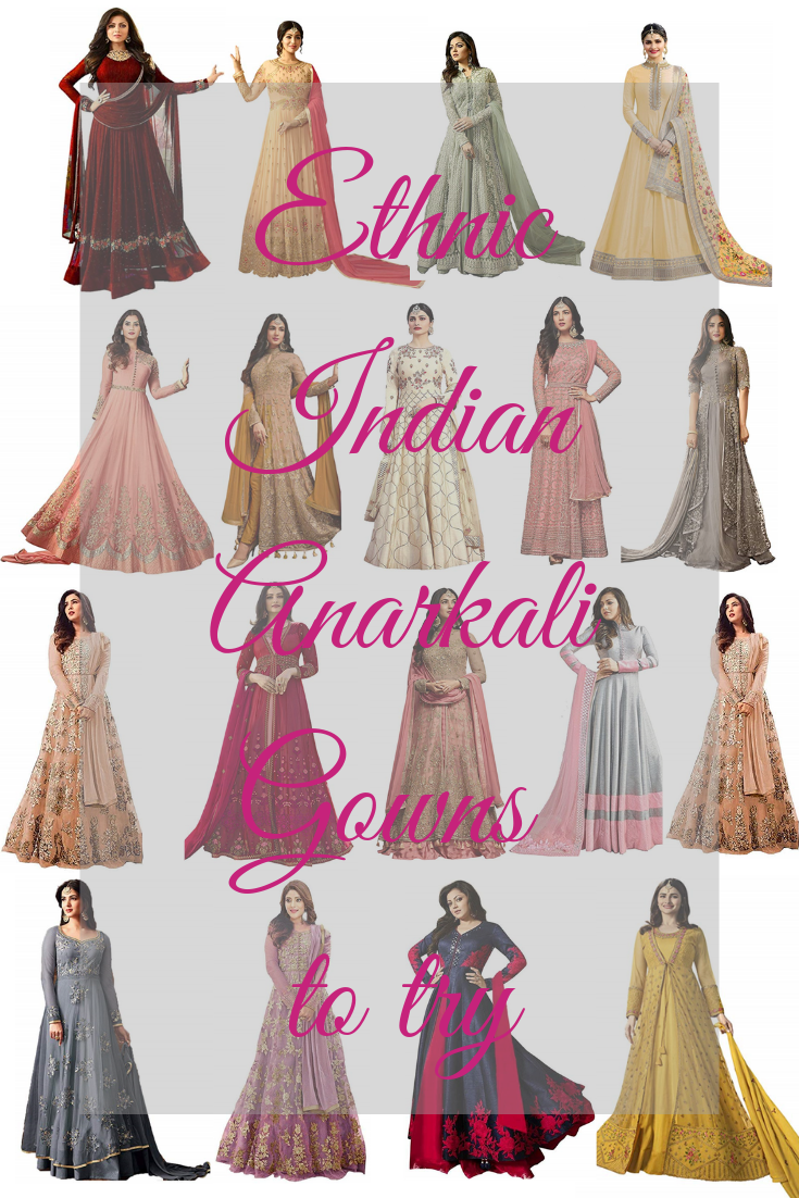 Ethnic Indian Anarali gowns to try