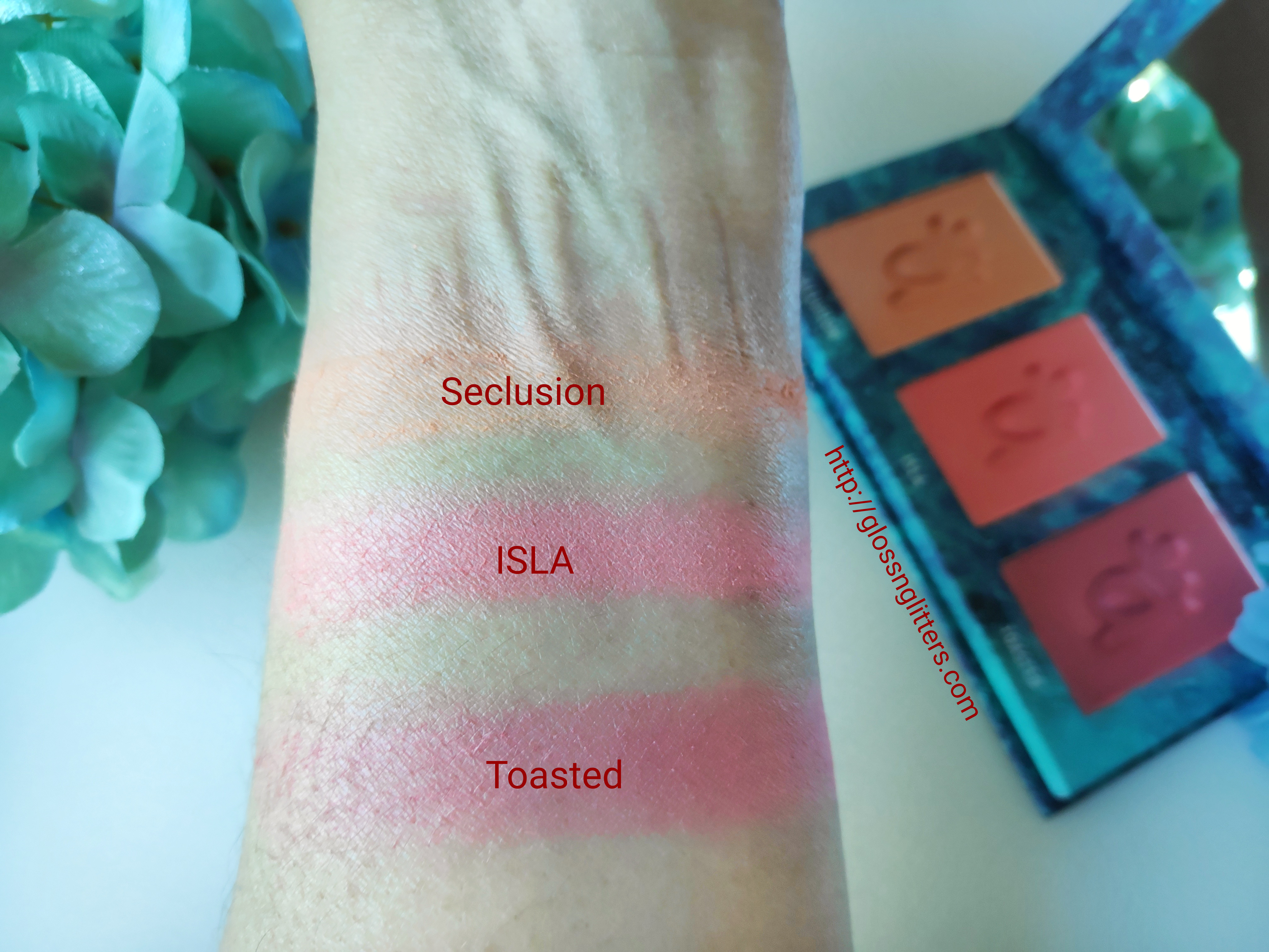 Alamar Cosmetics Colorete Blush Trio in Medium/tan Review and Swatches