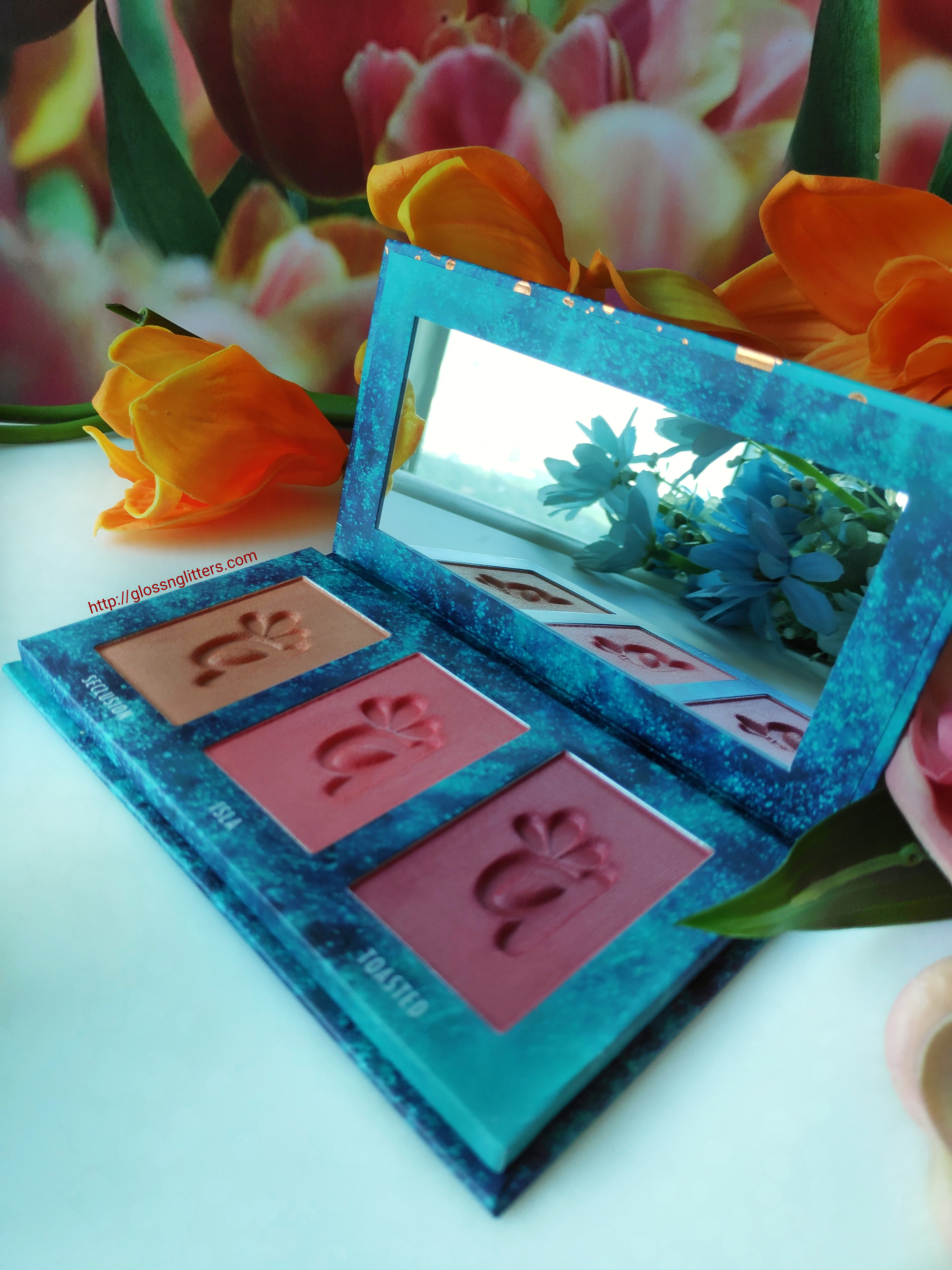 Alamar Cosmetics Colorete Blush Trio in Medium/tan Review and Swatches