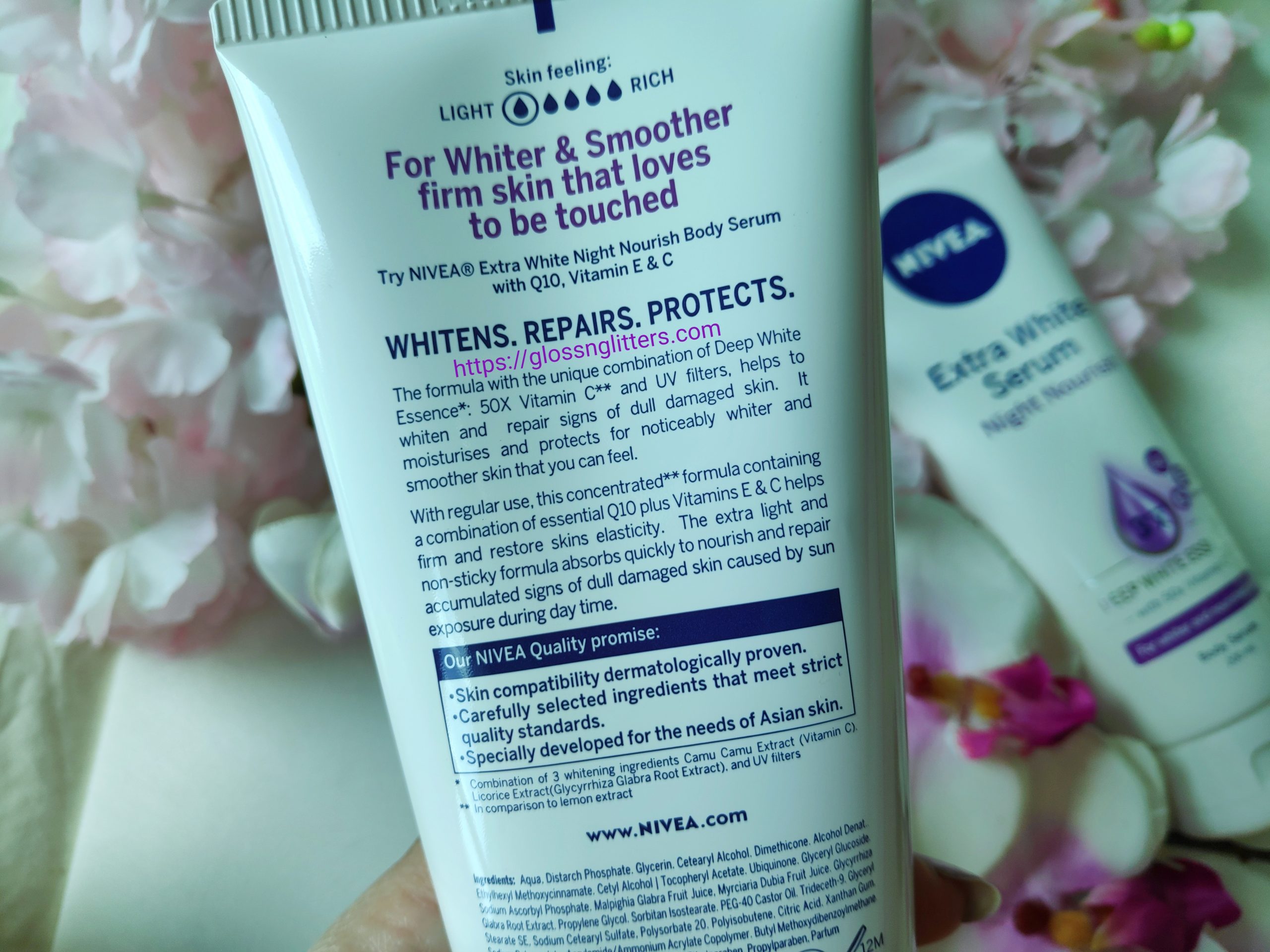 NIVEA Night White Firming Body Serum Review