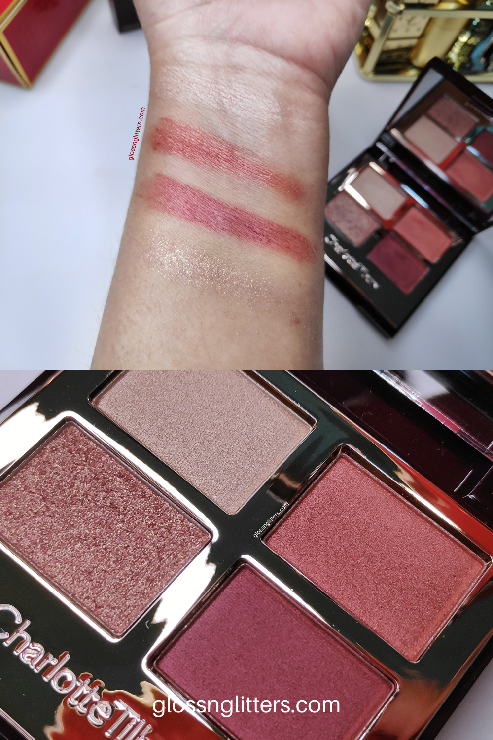 Charlotte Tilbury Walk of no shame eyeshadow quad Review & Swatches