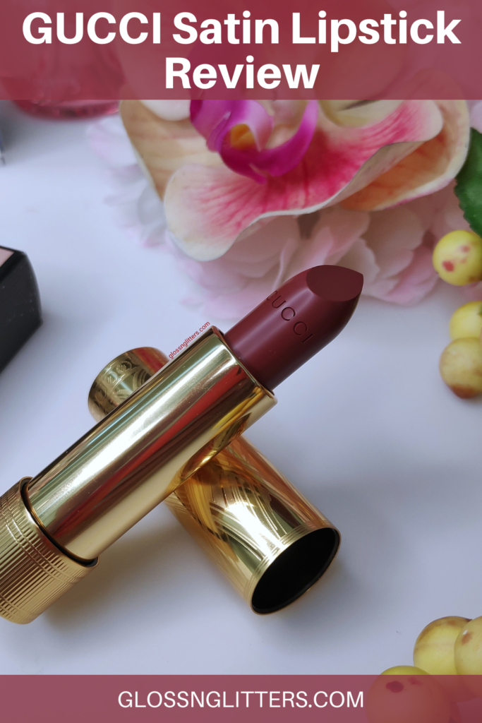 Gucci Satin Lipstick 203 Mildred Rosewood Review - Glossnglitters