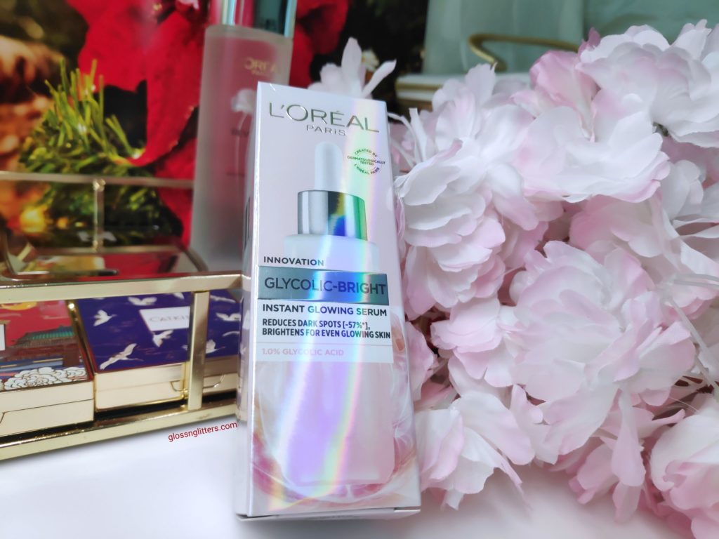 New L'Oreal Glycolic Bright Instant Glowing Face  Serum Review