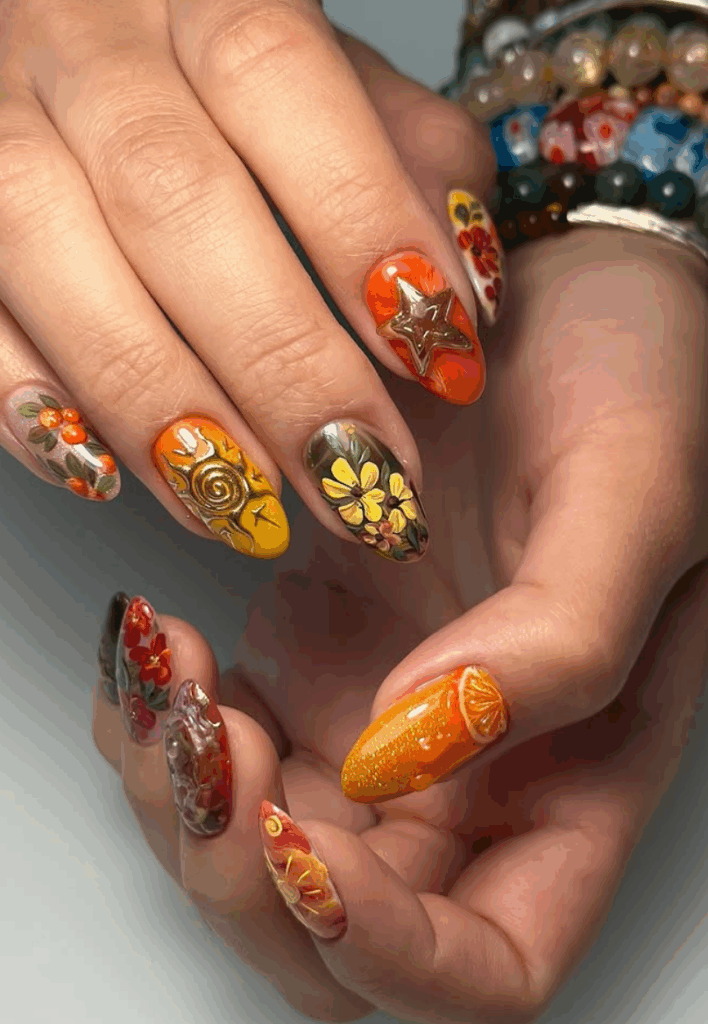 Unique Acrylic Nail Art Designs For Autumn & Fall 2025
