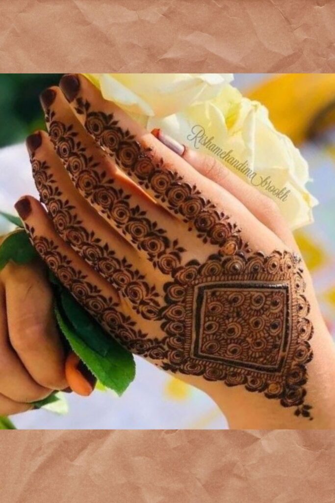 Fine modern back hand design for festivals