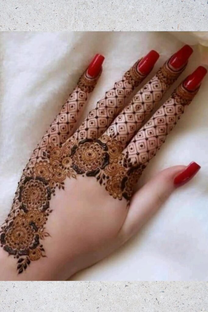 Fine modern back hand design for festivals