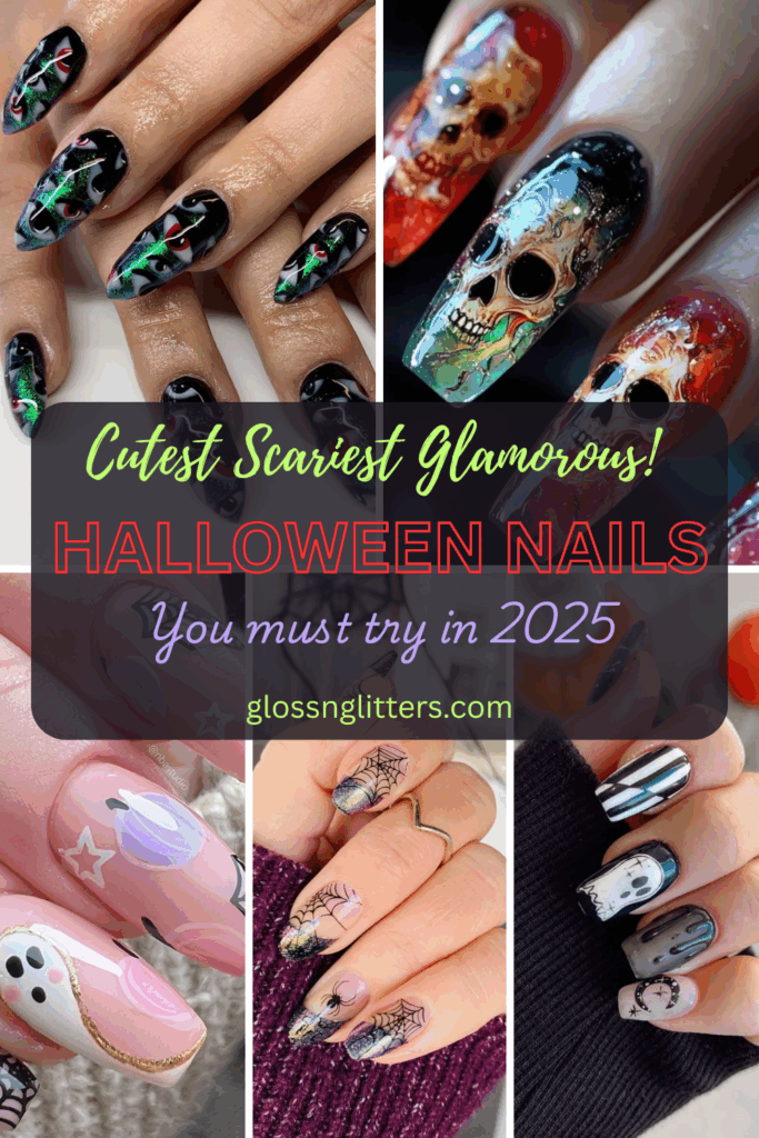 100 latest spooky cute Halloween nail ideas to try in 2025