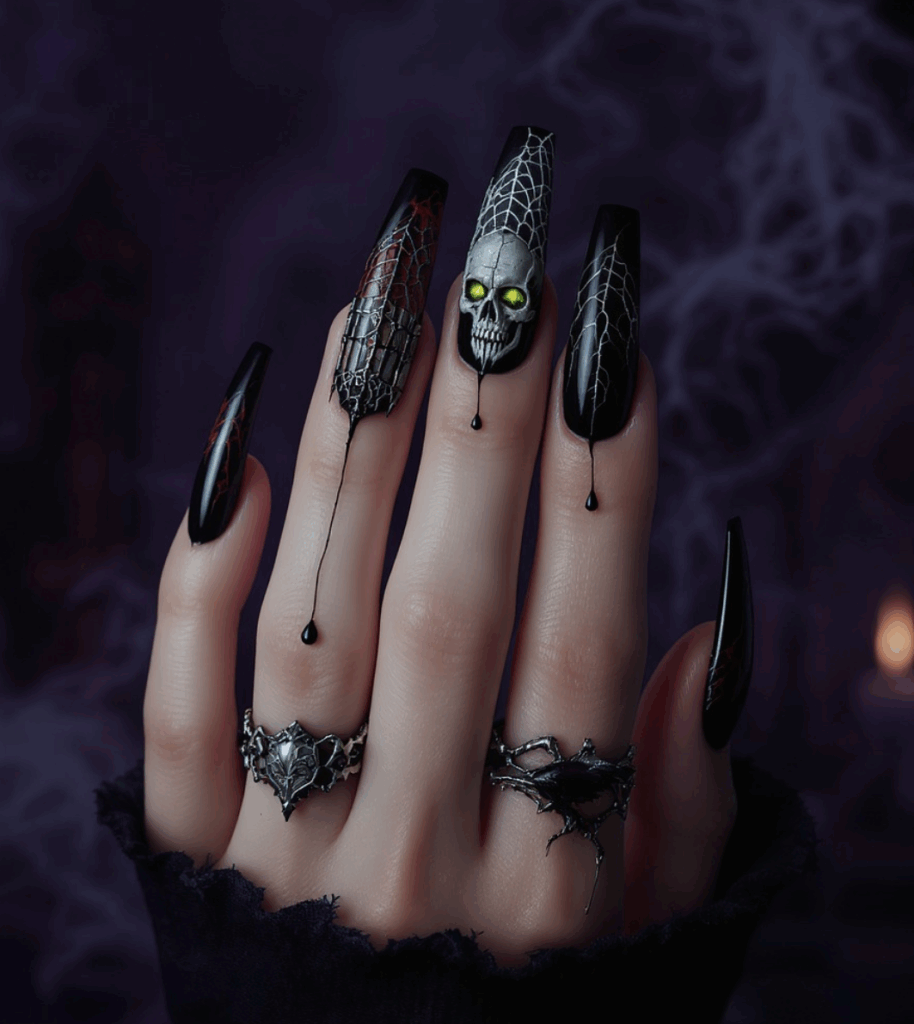 100 latest spooky cute Halloween nail ideas to try in 2025