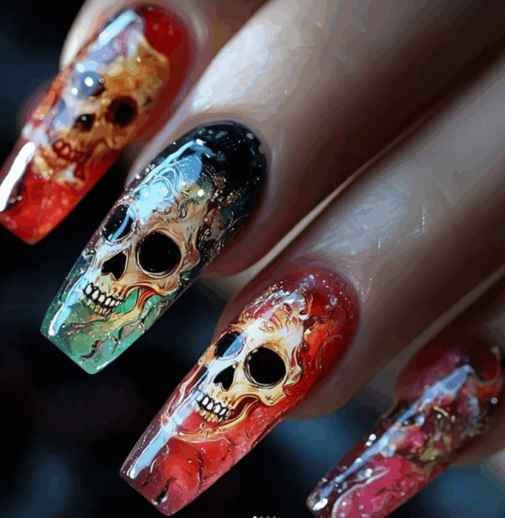 100 latest spooky cute Halloween nail ideas to try in 2025