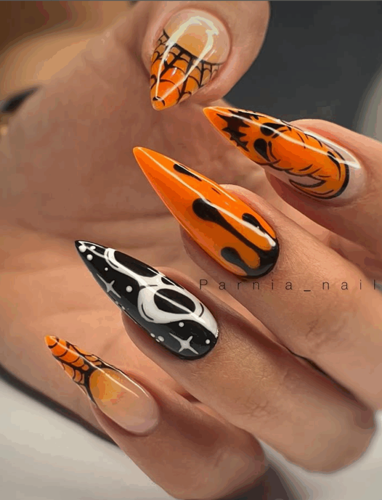 100+ Halloween nail ideas for 2025 – spooky, cute, scary & glam designs.