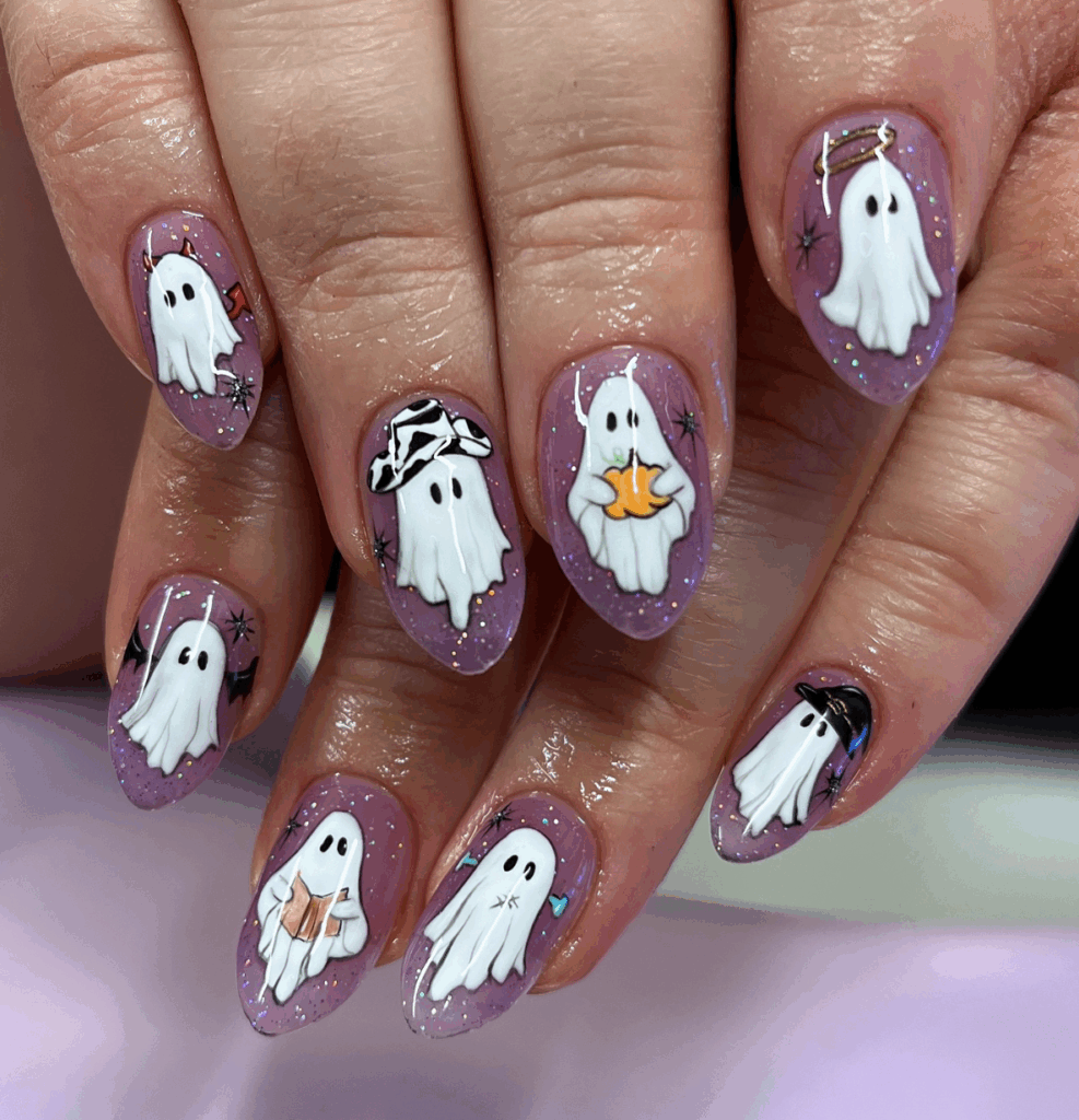 100 latest spooky cute Halloween nail ideas to try in 2025