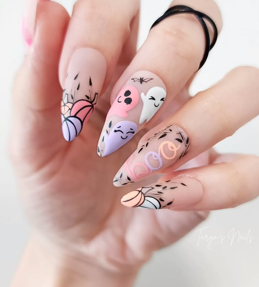 100+ Latest Spooky Cute Halloween Nail Ideas 2025. From blood-drip nails to cute ghosts, scary, cute, and glow-in-the-dark nail art ideas for the ultimate spooky manicure, from pumpkins to skeletons, you have it all in one place.