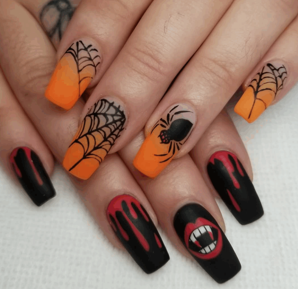 100 latest spooky cute Halloween nail ideas to try in 2025