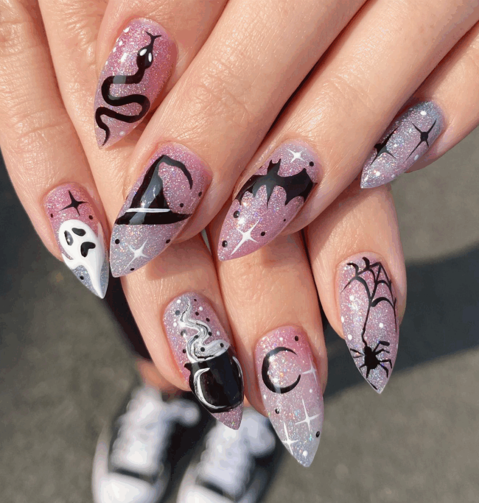 100 latest spooky cute Halloween nail ideas to try in 2025