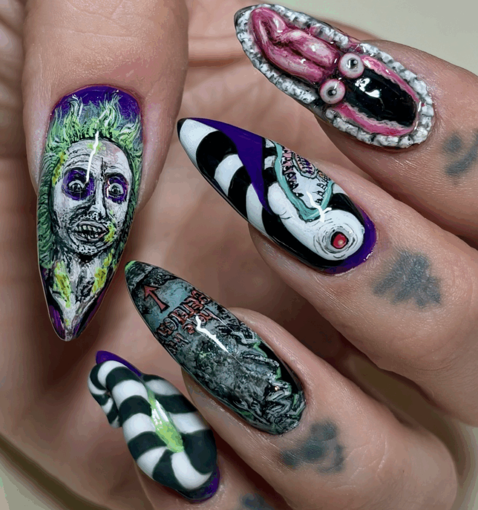 100 latest spooky cute Halloween nail ideas to try in 2025