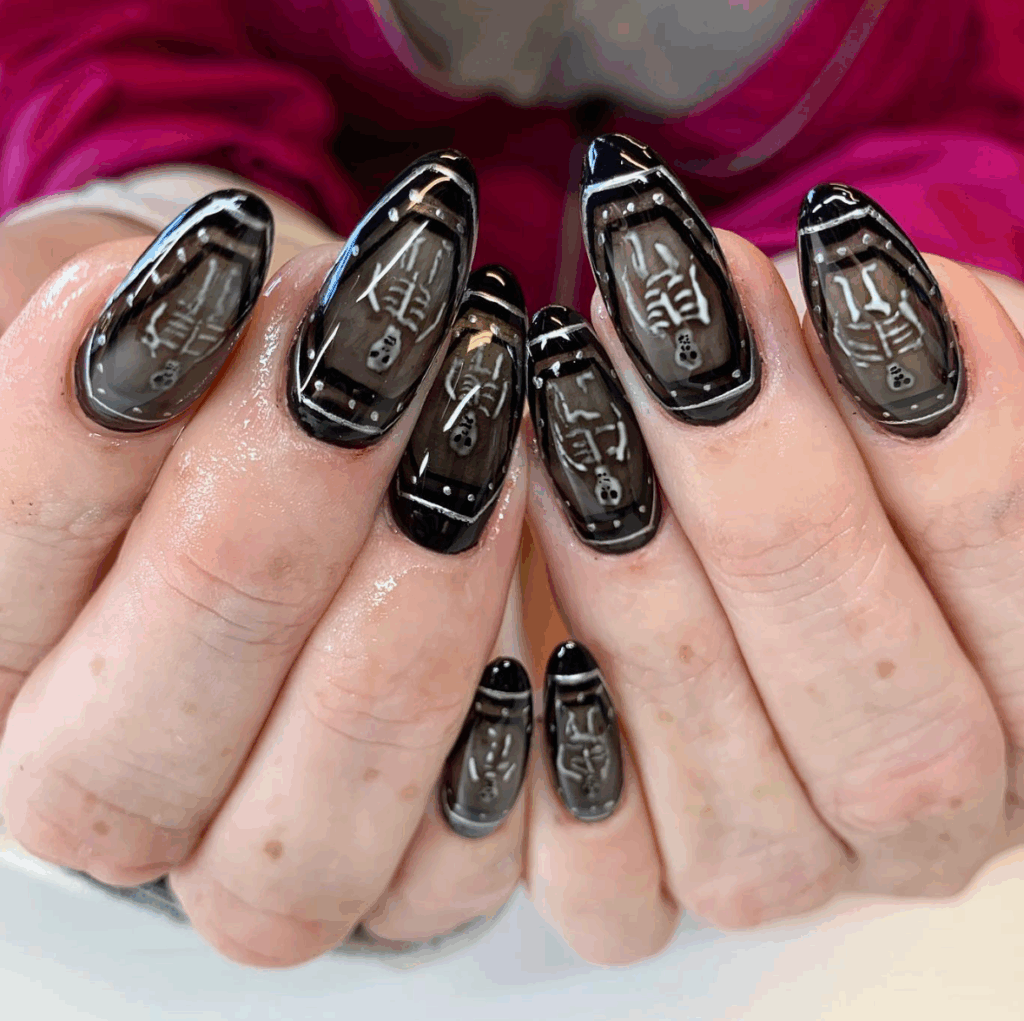 100 latest spooky cute Halloween nail ideas to try in 2025