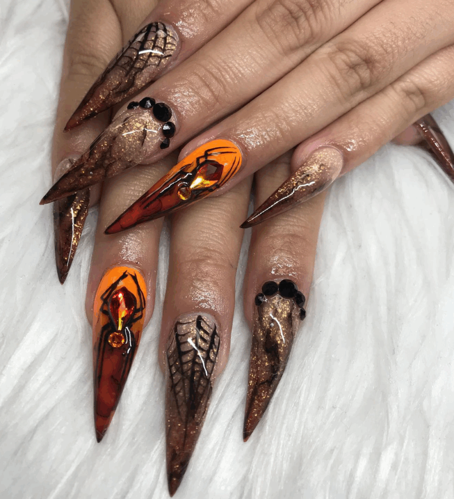 100 latest spooky cute Halloween nail ideas to try in 2025