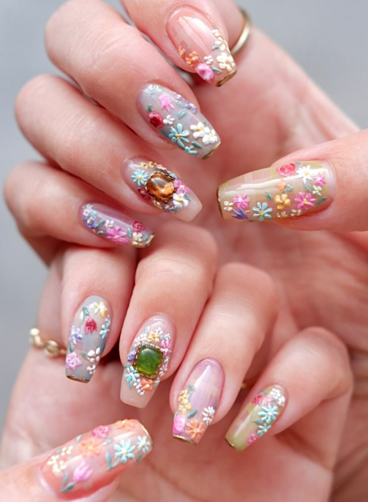 Colorful hand painted flowers to try in spring 2026